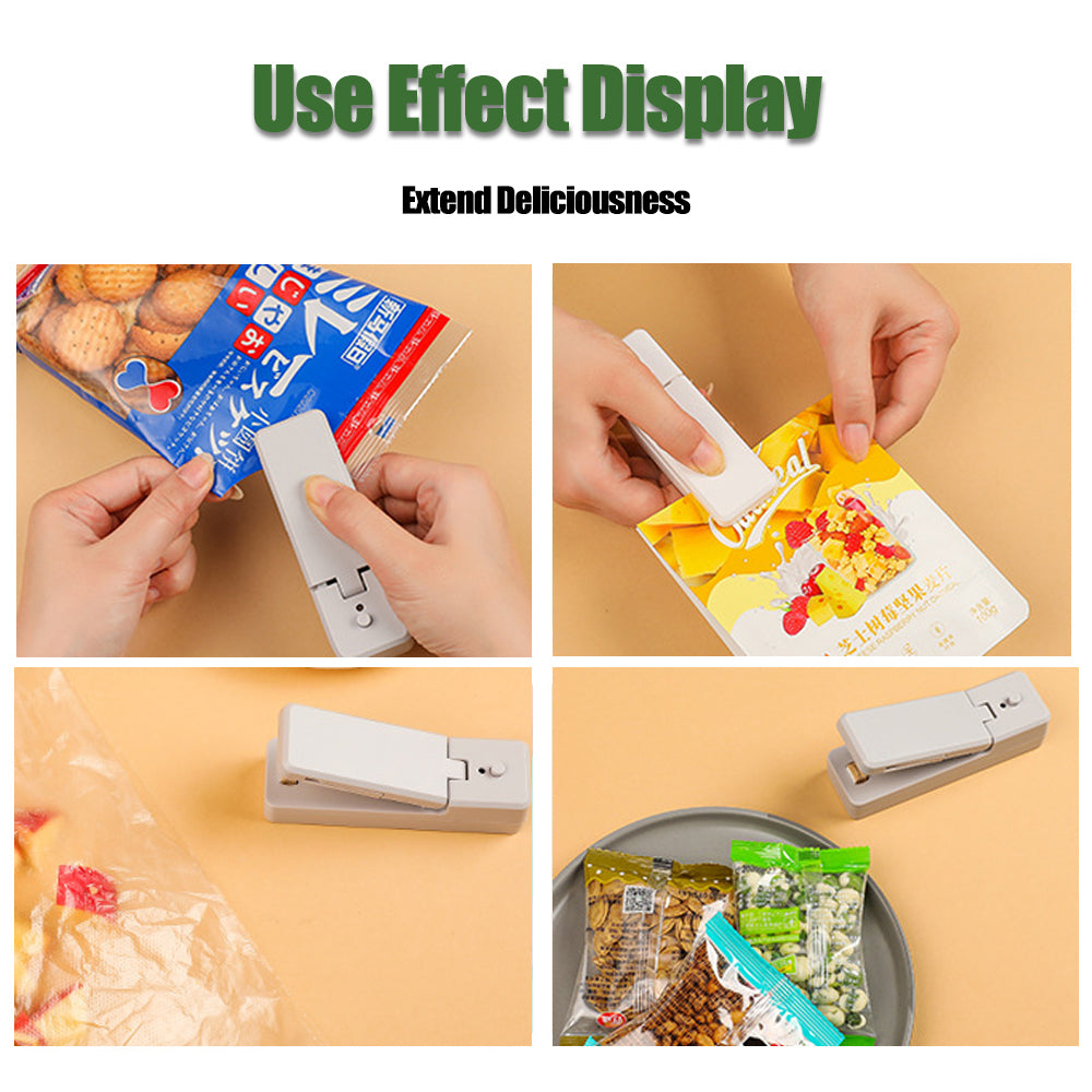 Rechargeable Plastic Package Sealer, Mini Close Bags Portable Sealing Machine, Heat Thermal Bag Sealer, Storage Food, Kitchen