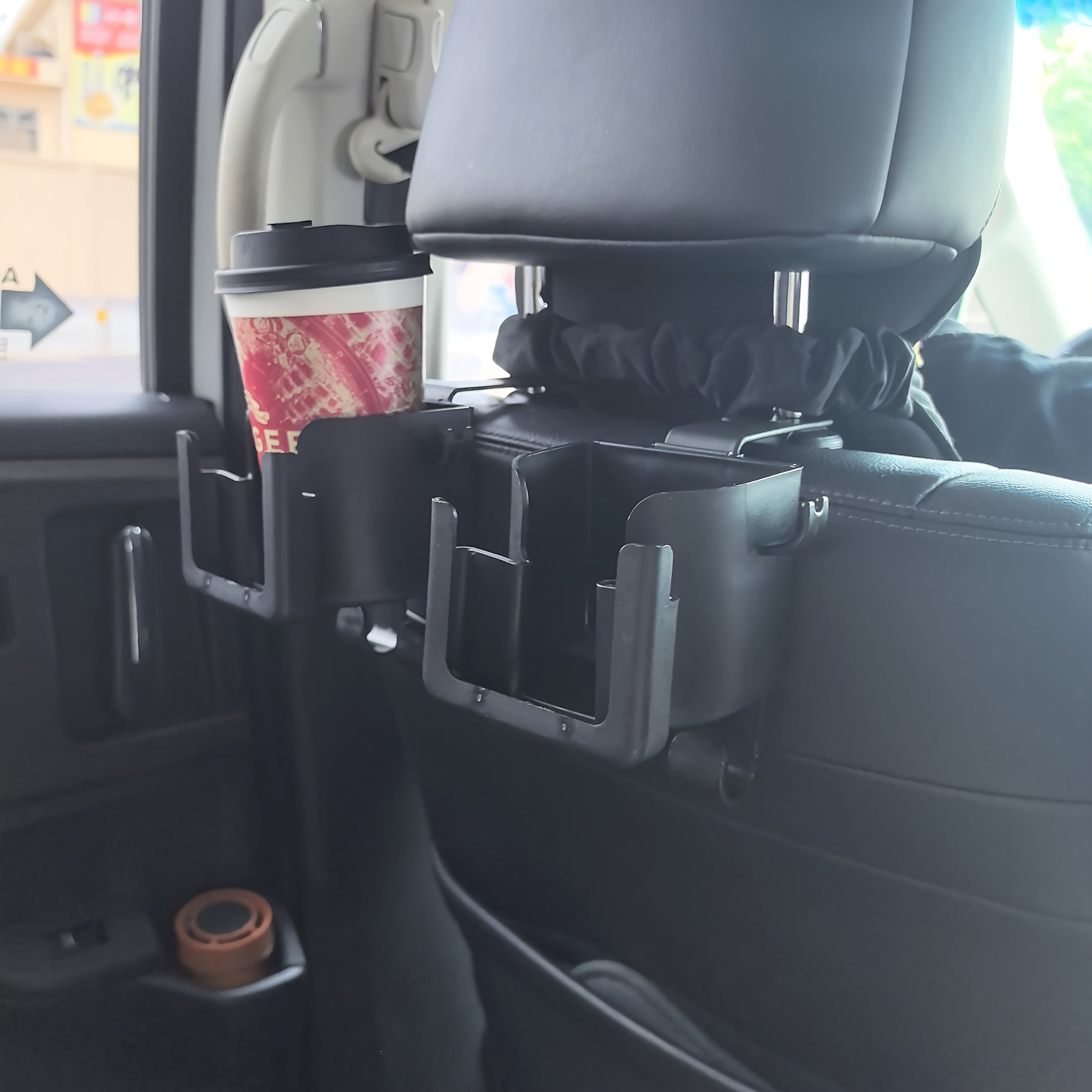 1Pc The multi-functional car seat back organizer is suitable for most vehicle models.