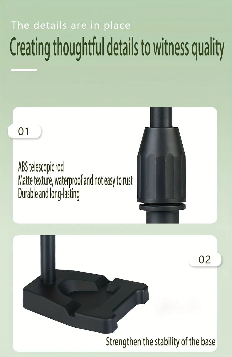 Desktop Dual-Level Adjustable Phone Stand, Universal Stand for Tablets and Phones, Height-Adjustable Stable Stand