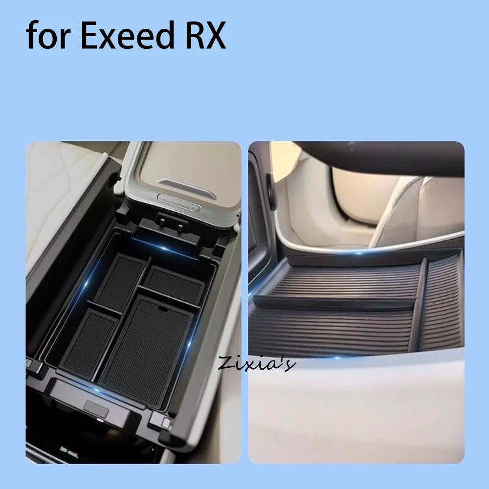 For Exeed RX Omoda C9 9 2024~2026 2025 Center Console Storage Box Lower Storage Interior Storage Organization Protect Accessorie