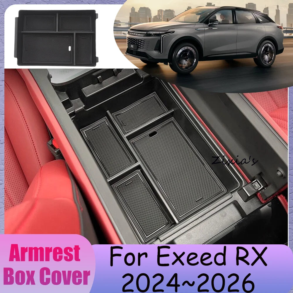For Exeed RX Omoda C9 9 2024~2026 2025 Center Console Storage Box Lower Storage Interior Storage Organization Protect Accessorie