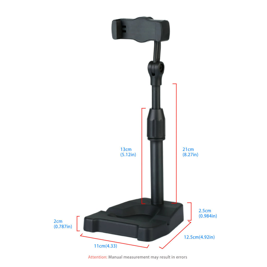 Desktop Dual-Level Adjustable Phone Stand, Universal Stand for Tablets and Phones, Height-Adjustable Stable Stand