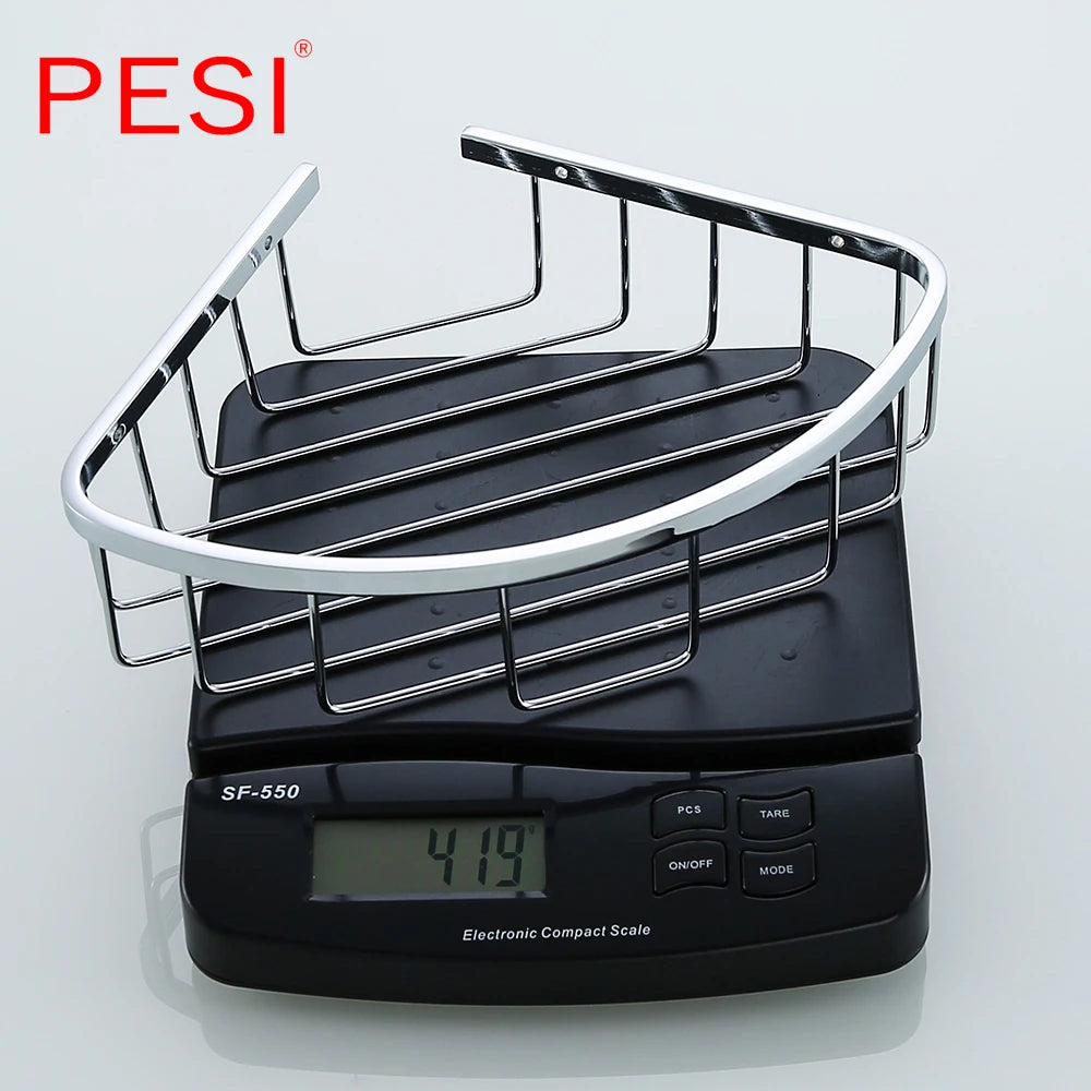 Bathroom Shelf Black Stainless Steel Single Bathroom Shelves Shower Storage Rack Wall Mounted Corner Basket Shampoo Shelf.