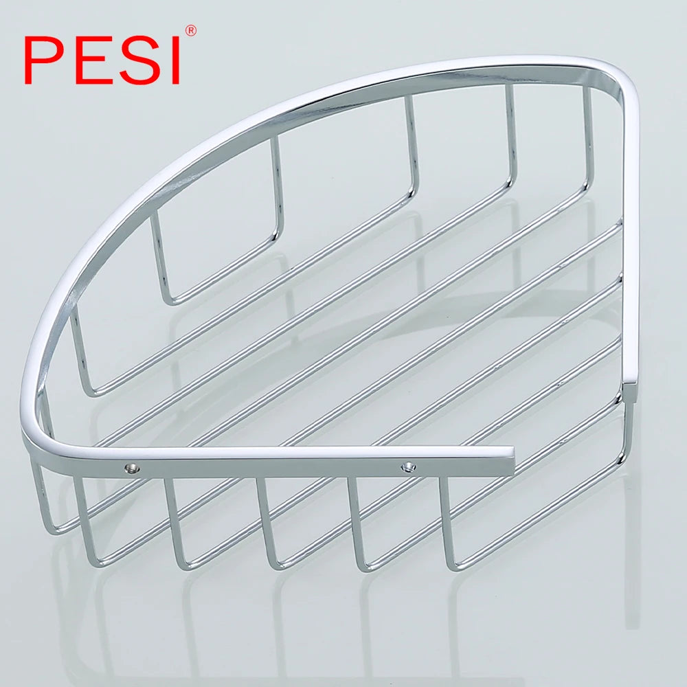 Bathroom Shelf Black Stainless Steel Single Bathroom Shelves Shower Storage Rack Wall Mounted Corner Basket Shampoo Shelf.