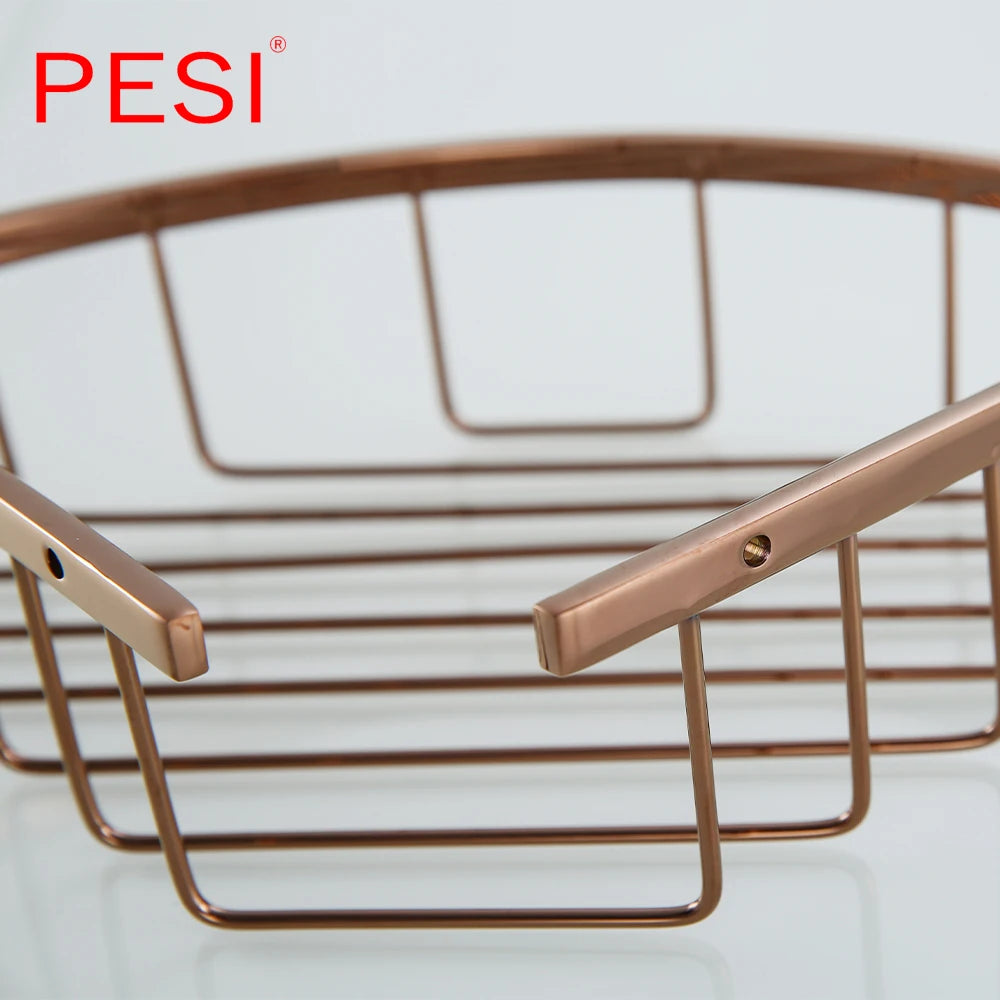 Bathroom Shelf Black Stainless Steel Single Bathroom Shelves Shower Storage Rack Wall Mounted Corner Basket Shampoo Shelf.