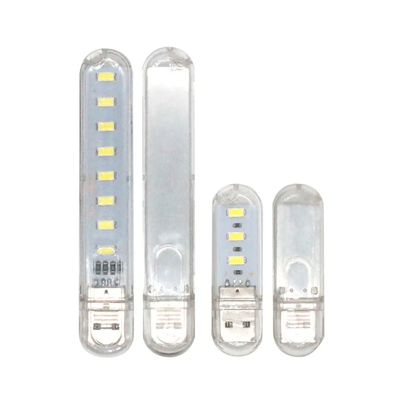 USB LED 3LEDs 8LEDs 24leds Book Lights LED Bulb 5V Power Input White 5000-6500K Warm White 3000-3500K USB Night light