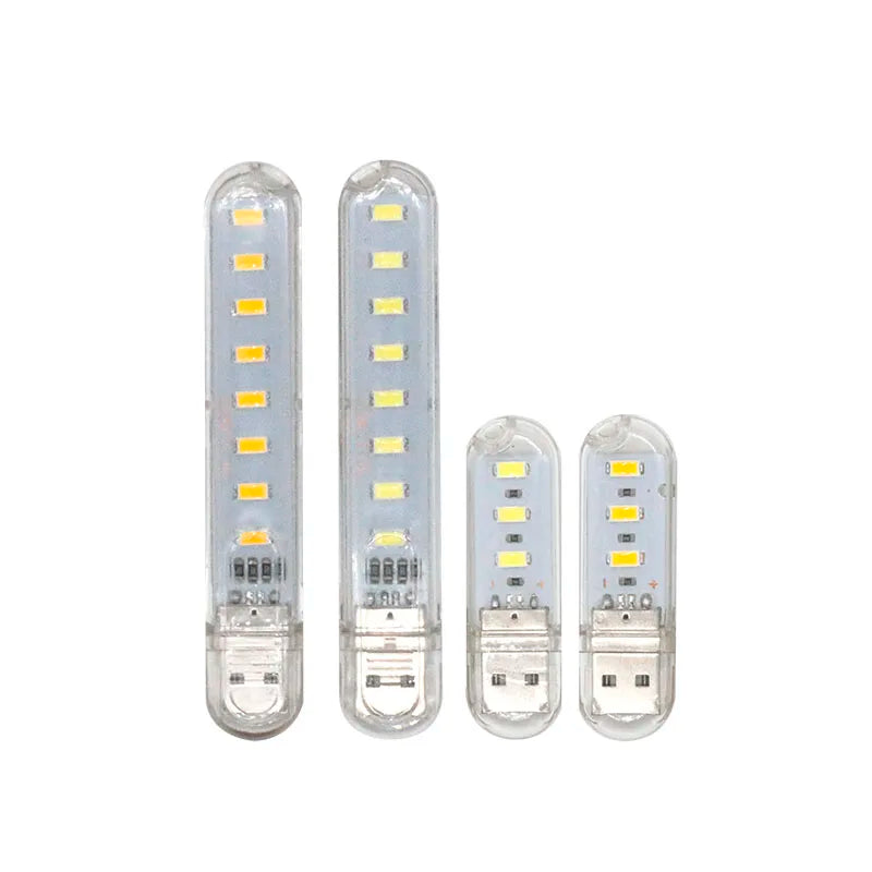 USB LED 3LEDs 8LEDs 24leds Book Lights LED Bulb 5V Power Input White 5000-6500K Warm White 3000-3500K USB Night light