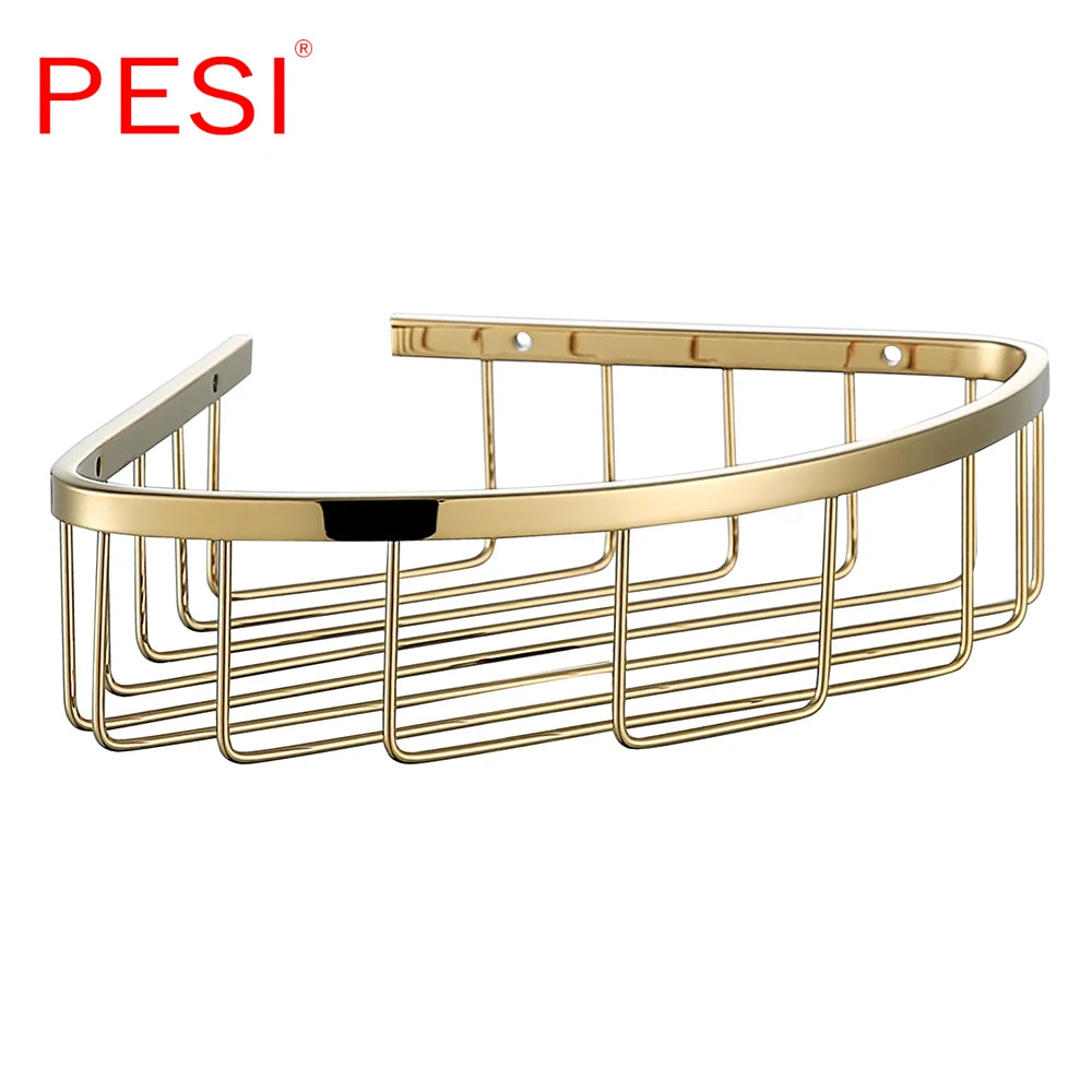 Bathroom Shelf Black Stainless Steel Single Bathroom Shelves Shower Storage Rack Wall Mounted Corner Basket Shampoo Shelf.