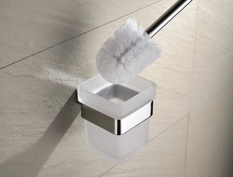 Stainless Steel Bathroom Accessories Wall Shelf Towel Bar Rack Rail Toilet Brush Roll Paper Holder Soap Dish Bathroom Hardware