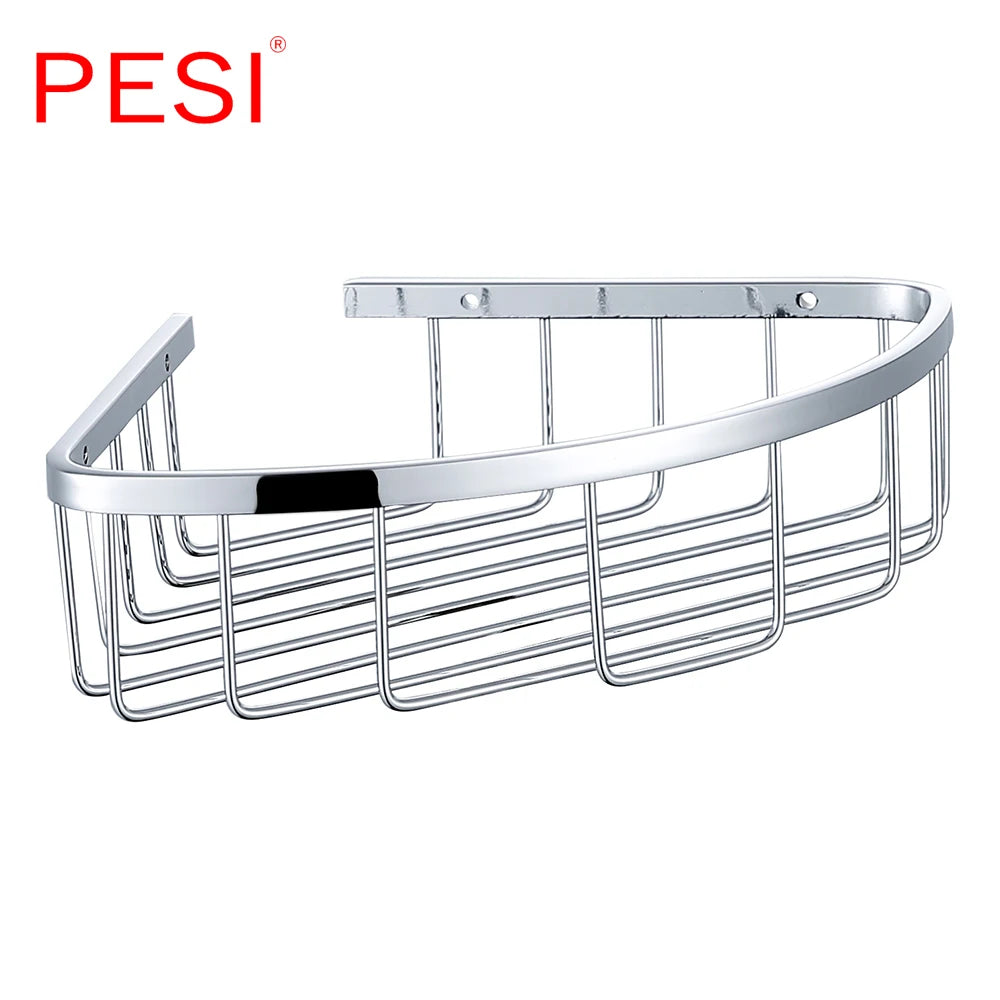 Bathroom Shelf Black Stainless Steel Single Bathroom Shelves Shower Storage Rack Wall Mounted Corner Basket Shampoo Shelf.