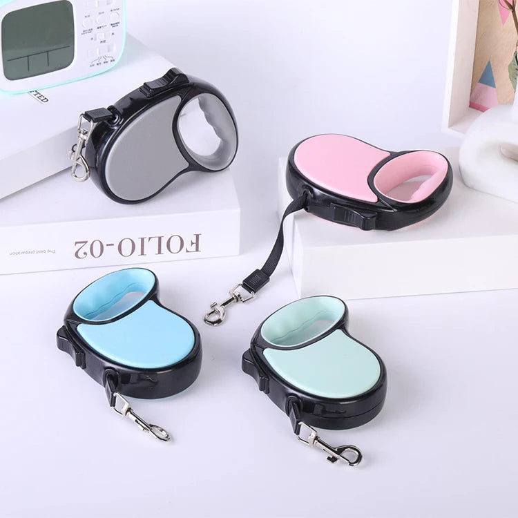 New Retractable Pet Dog Leash 3m 5m Automatic Durable Nylon Dog Lead Extending Puppy Walking Running Leads For Small Medium Dogs
