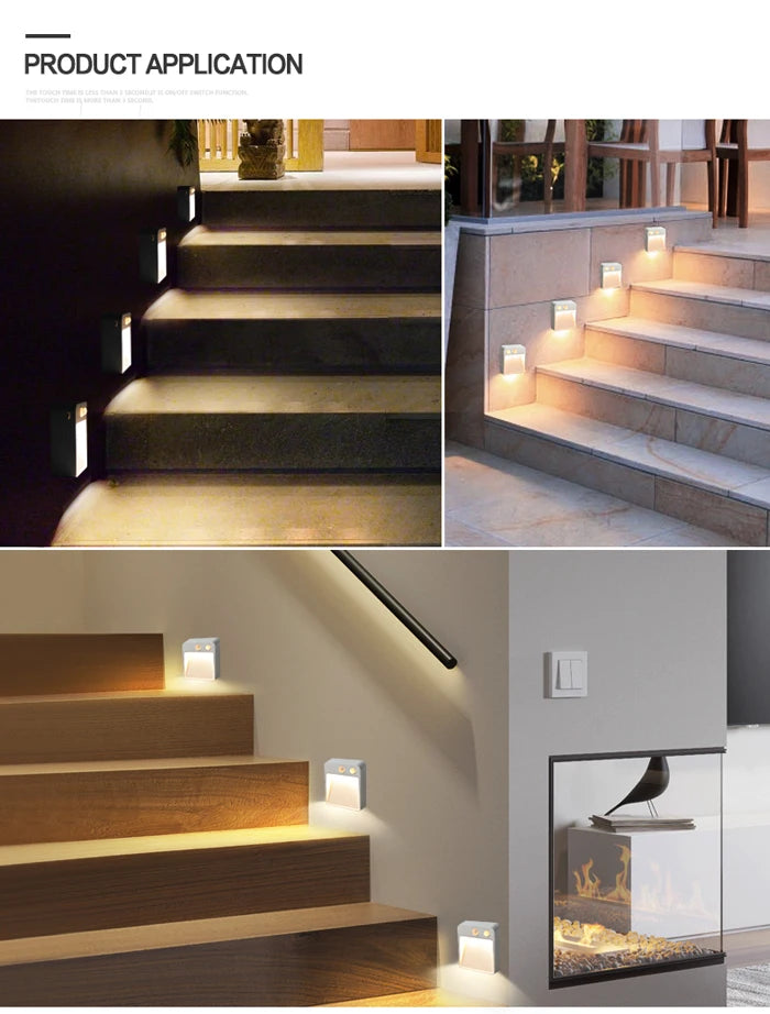 LED Sensor Night light Dual Induction PIR Infrared Motion Sensor lamp Magnetic Wireless Wall lamp Cabinet Stairs Step light