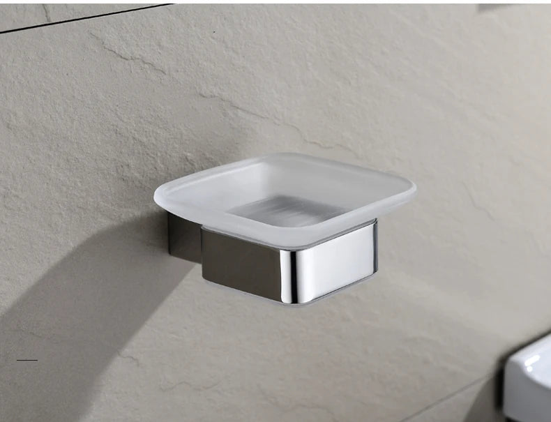Stainless Steel Bathroom Accessories Wall Shelf Towel Bar Rack Rail Toilet Brush Roll Paper Holder Soap Dish Bathroom Hardware