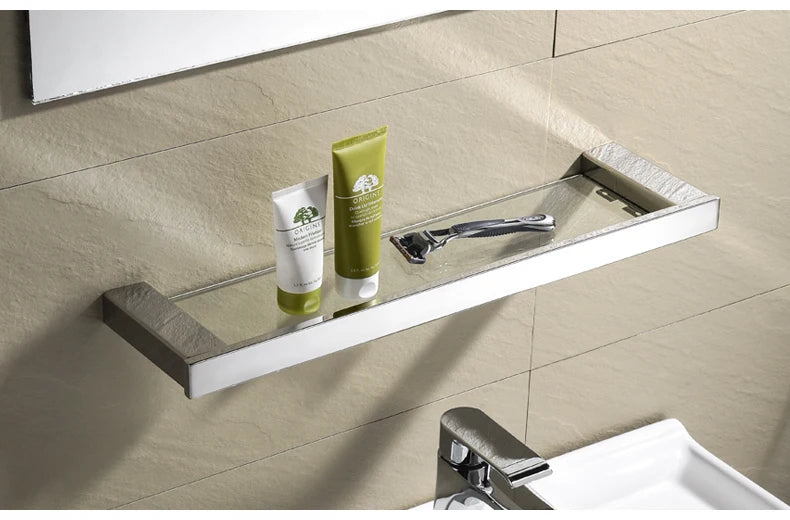 Stainless Steel Bathroom Accessories Wall Shelf Towel Bar Rack Rail Toilet Brush Roll Paper Holder Soap Dish Bathroom Hardware
