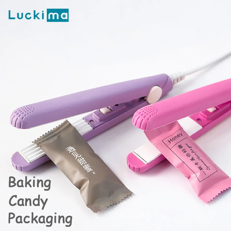 Portable Mini Food Bag Sealer USB Rechargeable Handheld Package Heat Sealing Machine Resealer for Snack Bag Storage Kitchen Tool