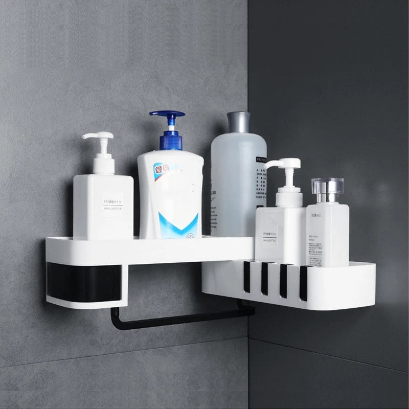 1 pcs Corner Shower Shelf Bathroom Shampoo Shower Shelf Holder Kitchen Storage Rack Organizer Wall Mounted Type baño 4полка для