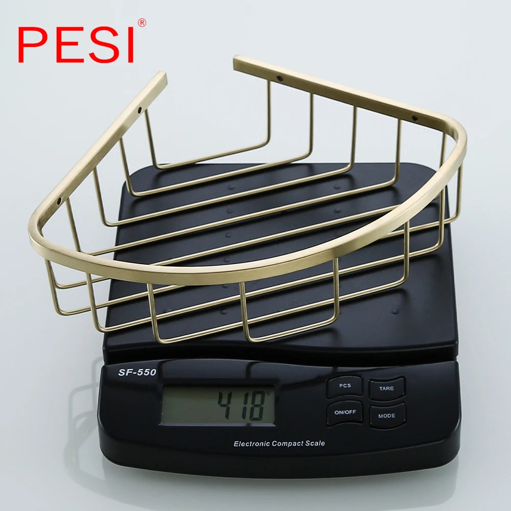 Bathroom Shelf Black Stainless Steel Single Bathroom Shelves Shower Storage Rack Wall Mounted Corner Basket Shampoo Shelf.