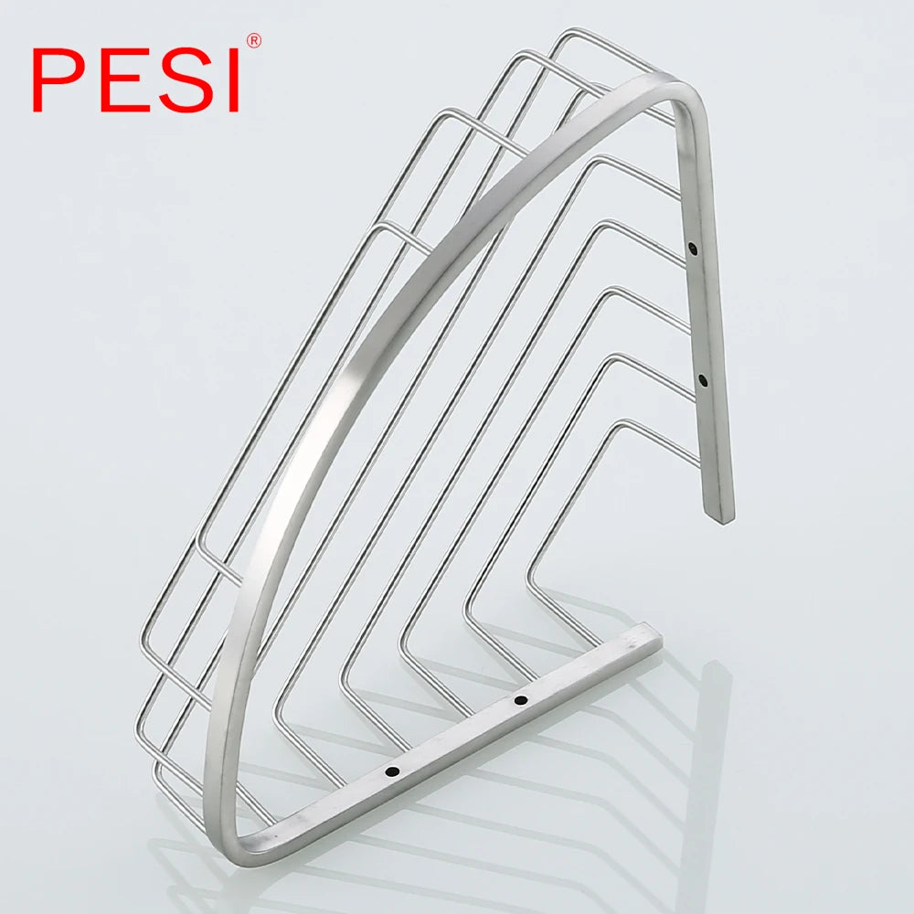 Bathroom Shelf Black Stainless Steel Single Bathroom Shelves Shower Storage Rack Wall Mounted Corner Basket Shampoo Shelf.