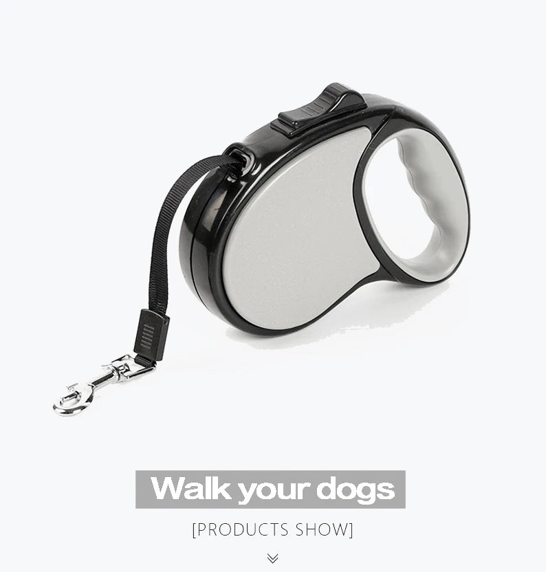 New Retractable Pet Dog Leash 3m 5m Automatic Durable Nylon Dog Lead Extending Puppy Walking Running Leads For Small Medium Dogs