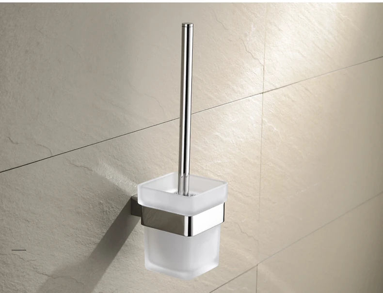 Stainless Steel Bathroom Accessories Wall Shelf Towel Bar Rack Rail Toilet Brush Roll Paper Holder Soap Dish Bathroom Hardware