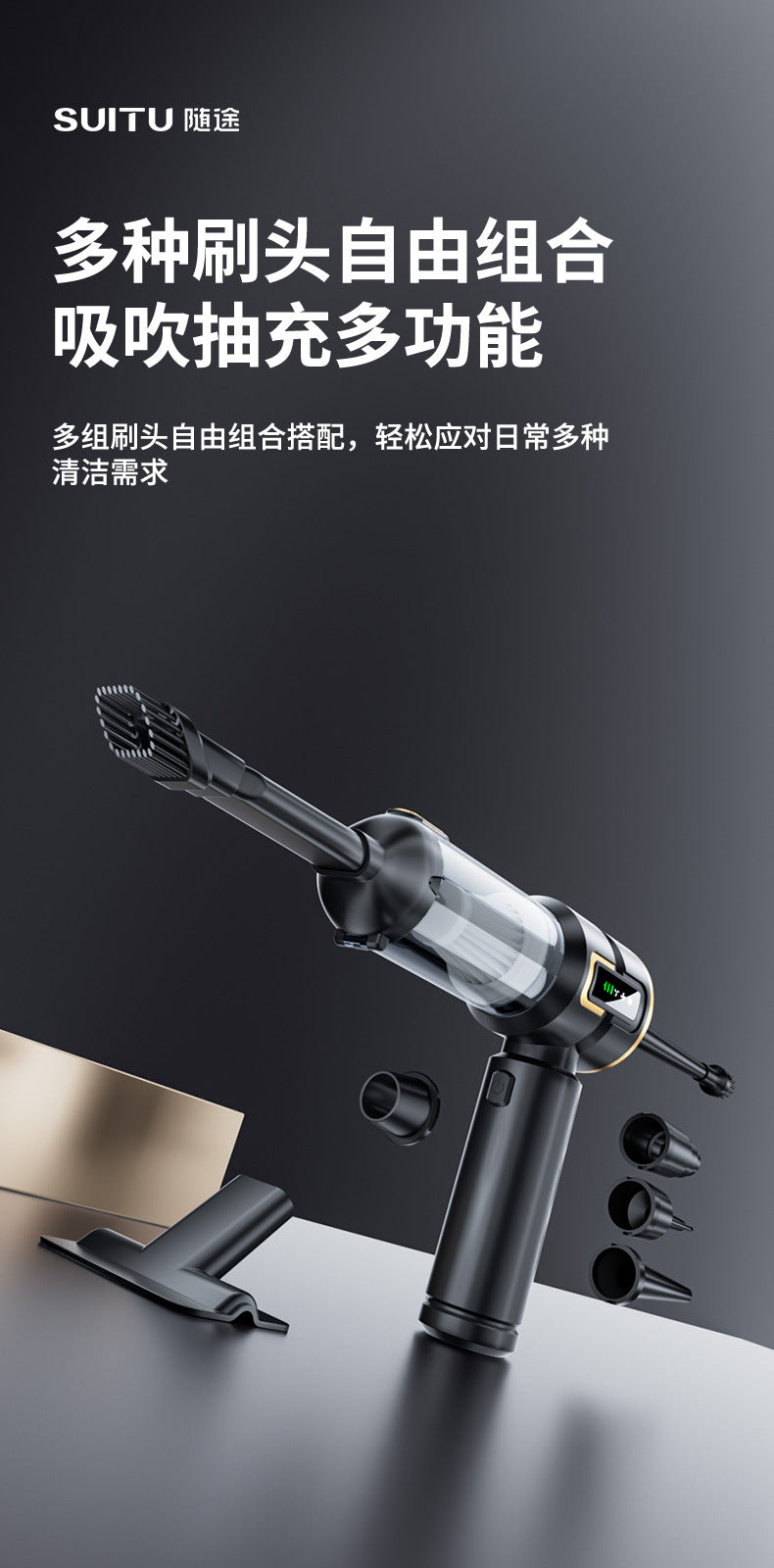 Mi Portable Car Vacuum Cleaner New 998000PA Mini Car Vacuum Cleaner Cordless Powerful for Home Handheld Blower for Car Clean