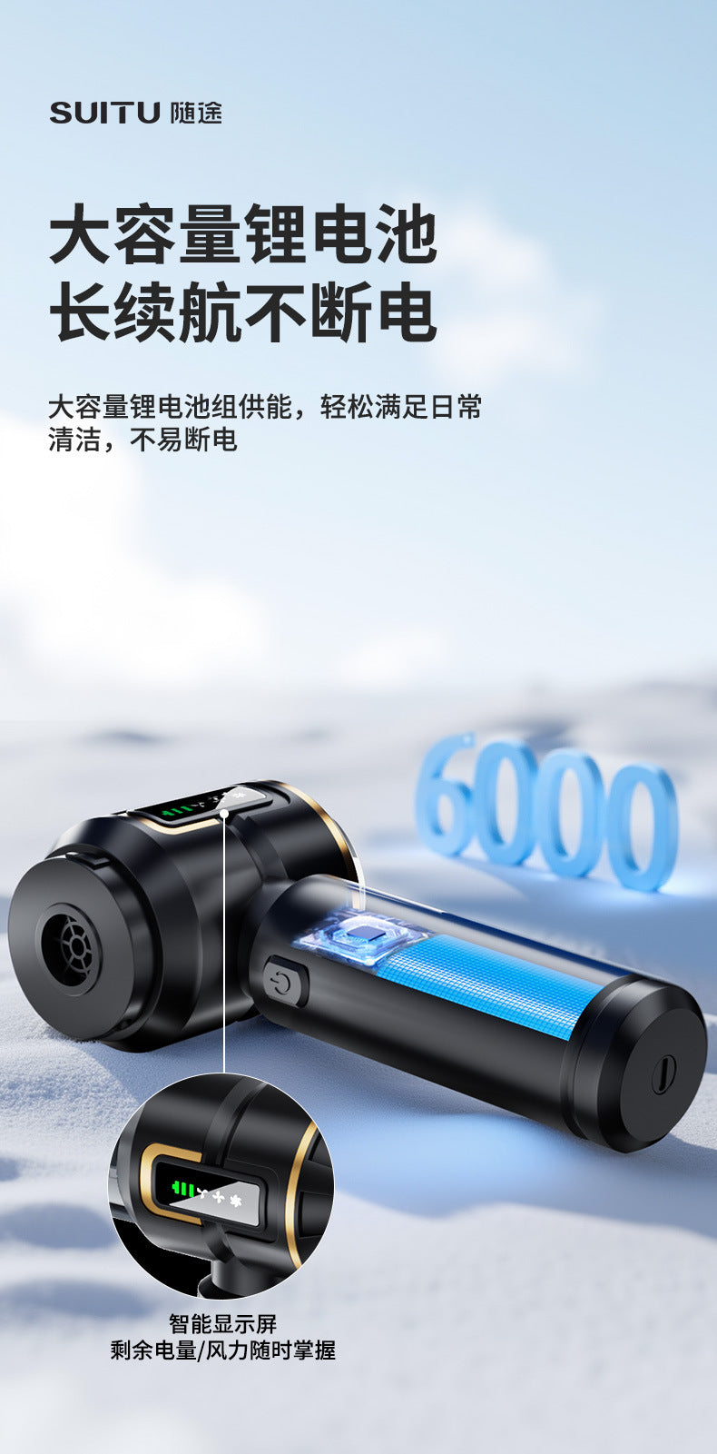 Mi Portable Car Vacuum Cleaner New 998000PA Mini Car Vacuum Cleaner Cordless Powerful for Home Handheld Blower for Car Clean