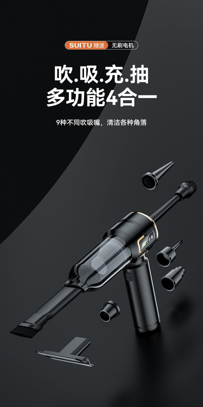 Mi Portable Car Vacuum Cleaner New 998000PA Mini Car Vacuum Cleaner Cordless Powerful for Home Handheld Blower for Car Clean