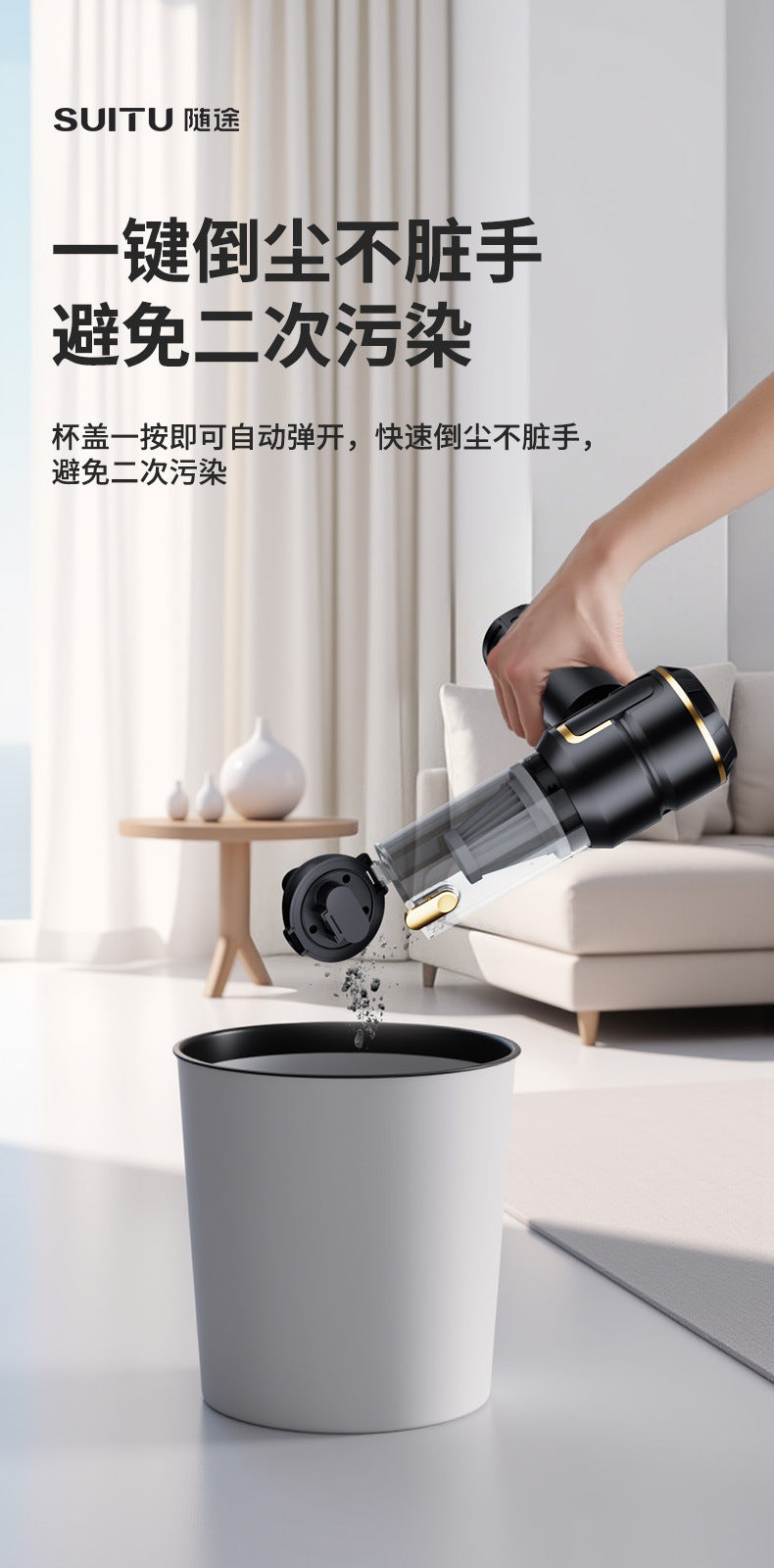 Mi Portable Car Vacuum Cleaner New 998000PA Mini Car Vacuum Cleaner Cordless Powerful for Home Handheld Blower for Car Clean