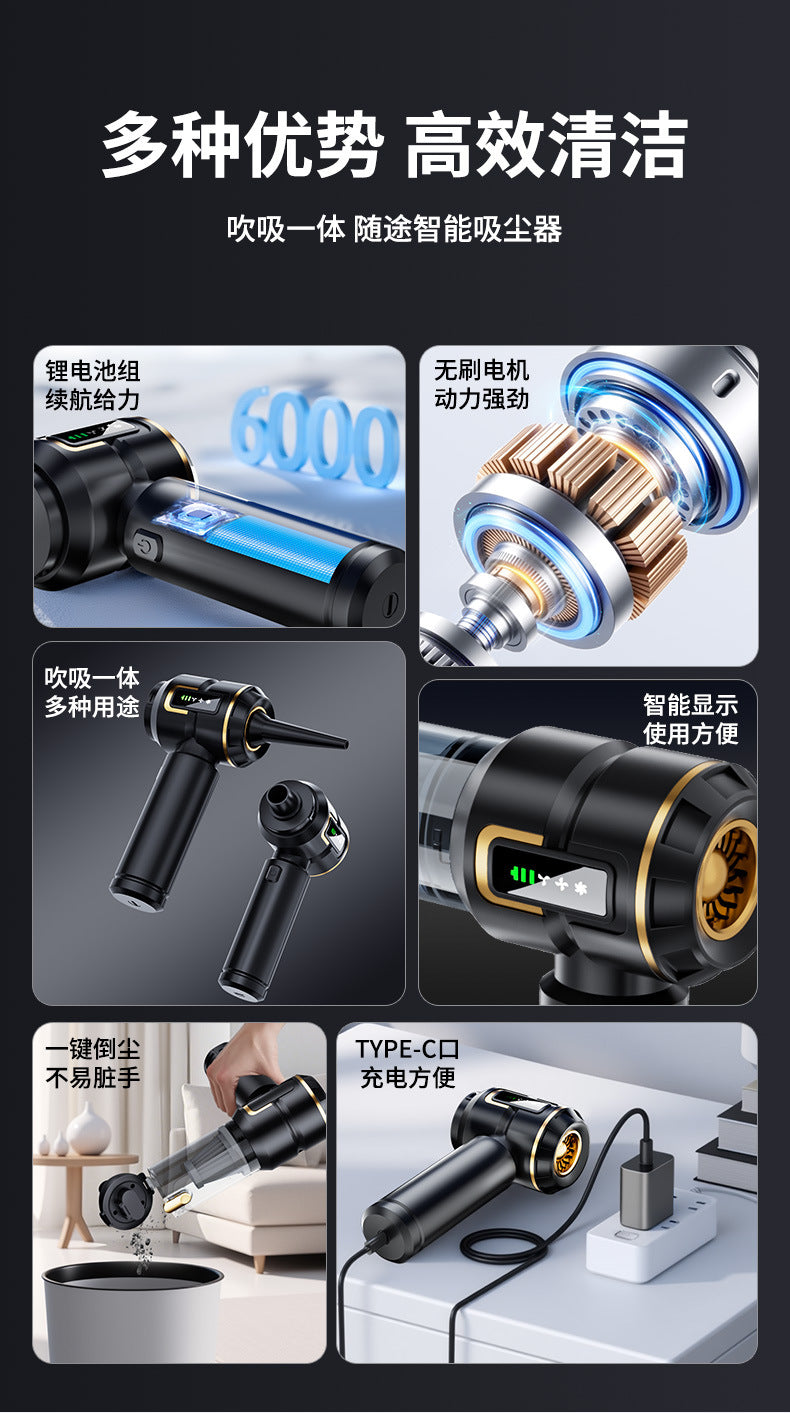 Mi Portable Car Vacuum Cleaner New 998000PA Mini Car Vacuum Cleaner Cordless Powerful for Home Handheld Blower for Car Clean