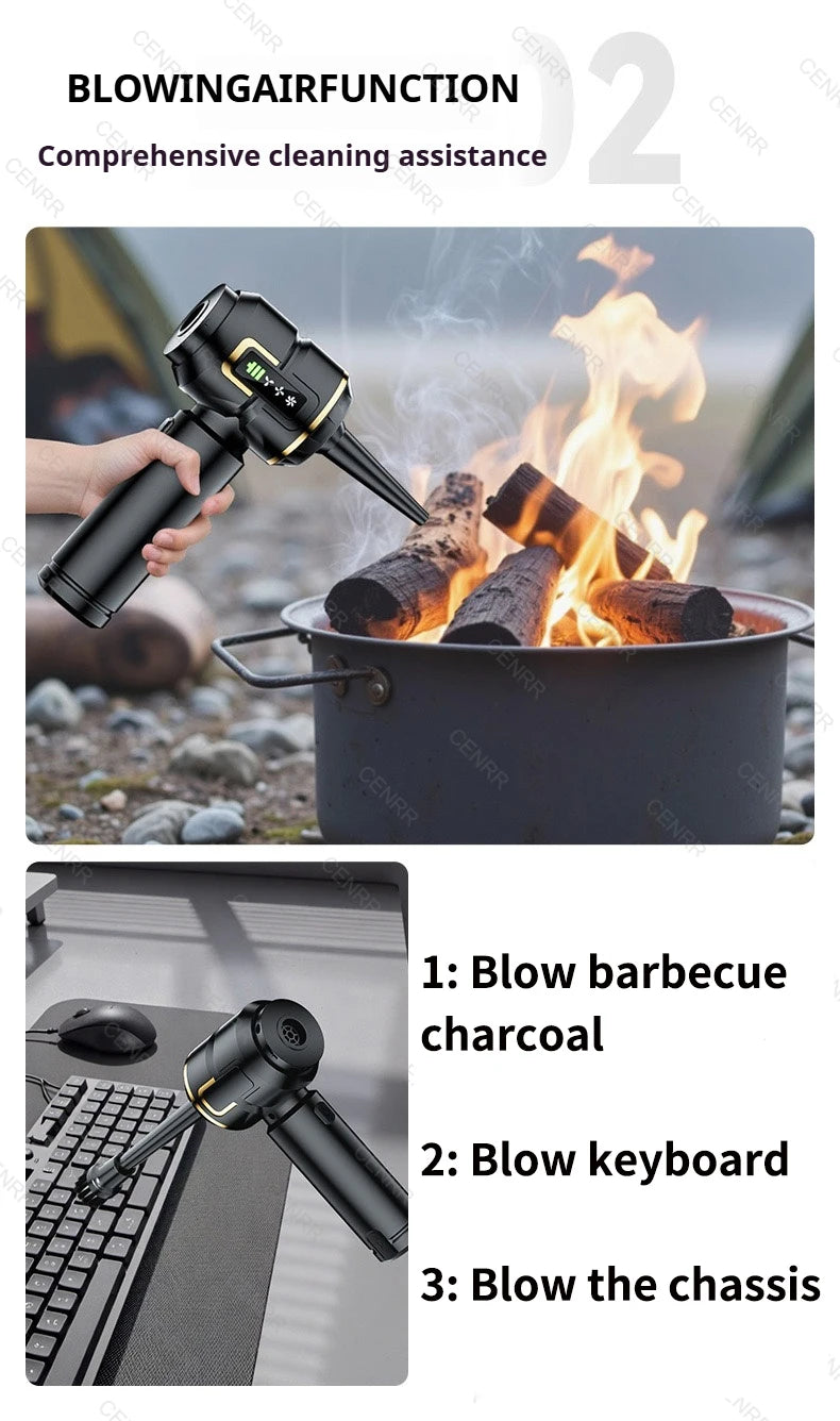 Mini Car Vacuum Cleaner Strong Scution Cordless 998000PA Powerful Wireless Car Cleaner HandHeld Portable Vacuum Cleaner for Car