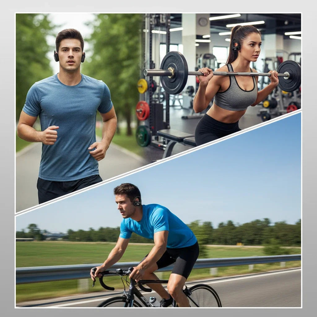 Wireless Bluetooth 5.3 Earbuds IPX7 Waterproof In-Ear Headphones with Noise Cancelling Mic for Sports Running Gym Fitness