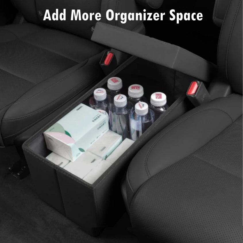 2nd Row Car Seat Organizer for 6-Seat Benz GLS 450 / VW ID.6 / Cadillac XT6 / Ford Explorer 2023 2024 Console Organizer Backseat