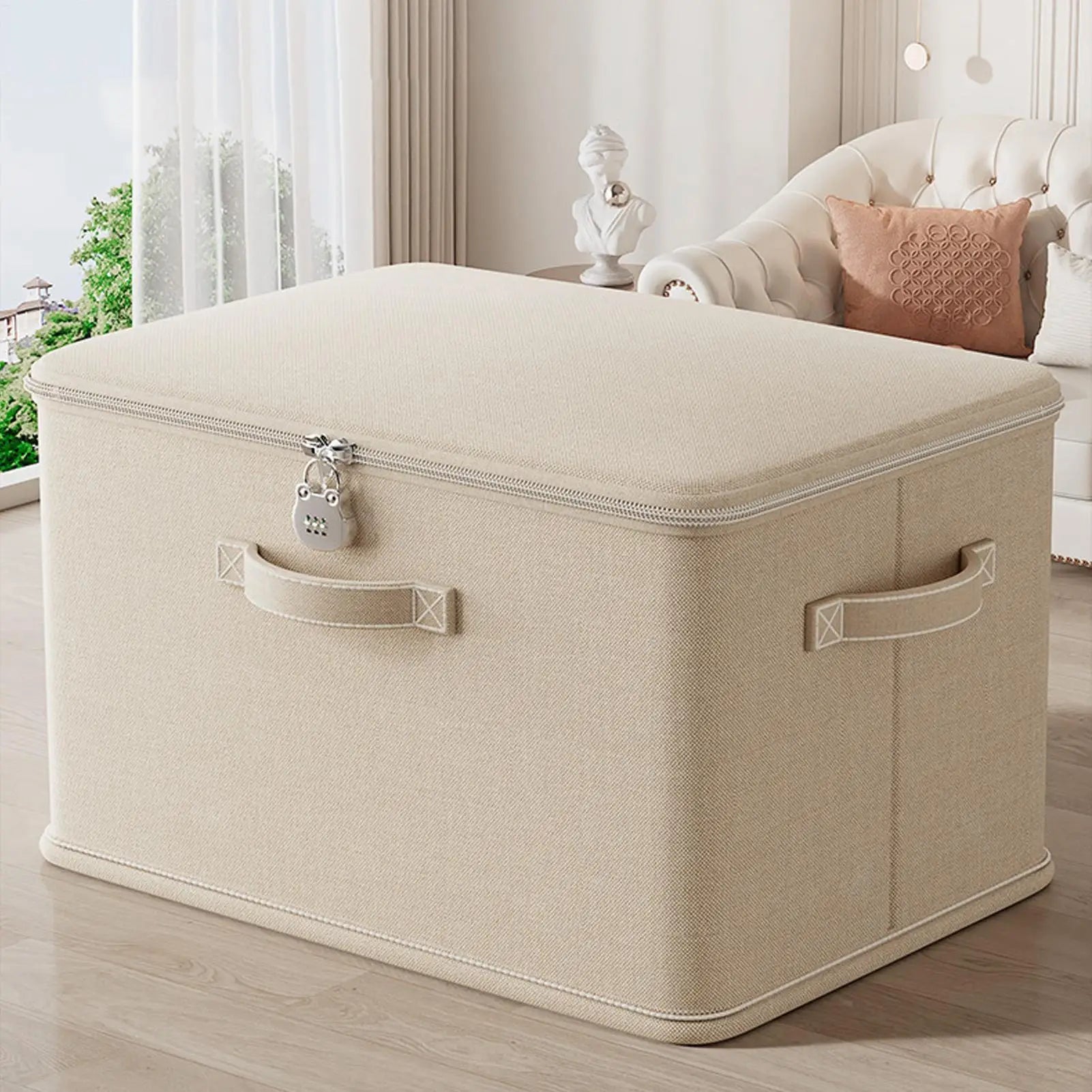 Storage Box with Lock Odor Proof Storage Container Stackable with Handle Locking Organizing Bin Washable Shelf Baskets for Home