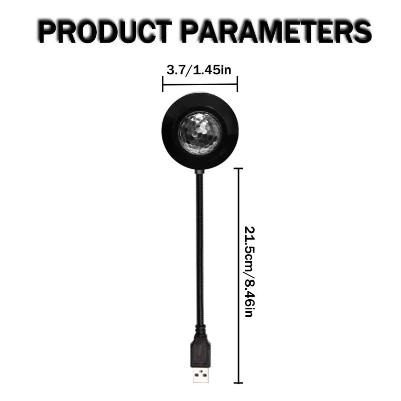 USB LED DJ Light Dynamic RGB Magic Ball Music Rhythm Pickup Lamp WIth For Home Decor Festival Gift Party Car Ambient Lighting