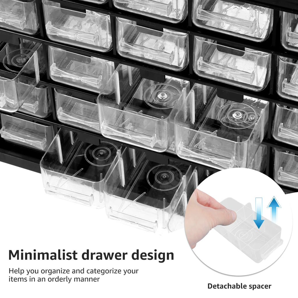 25 Drawers Stackable Storage Cabinet Tool Parts Storage Clear Organizer with Drawers Table Drawer Organizer For Screw Nut Nails