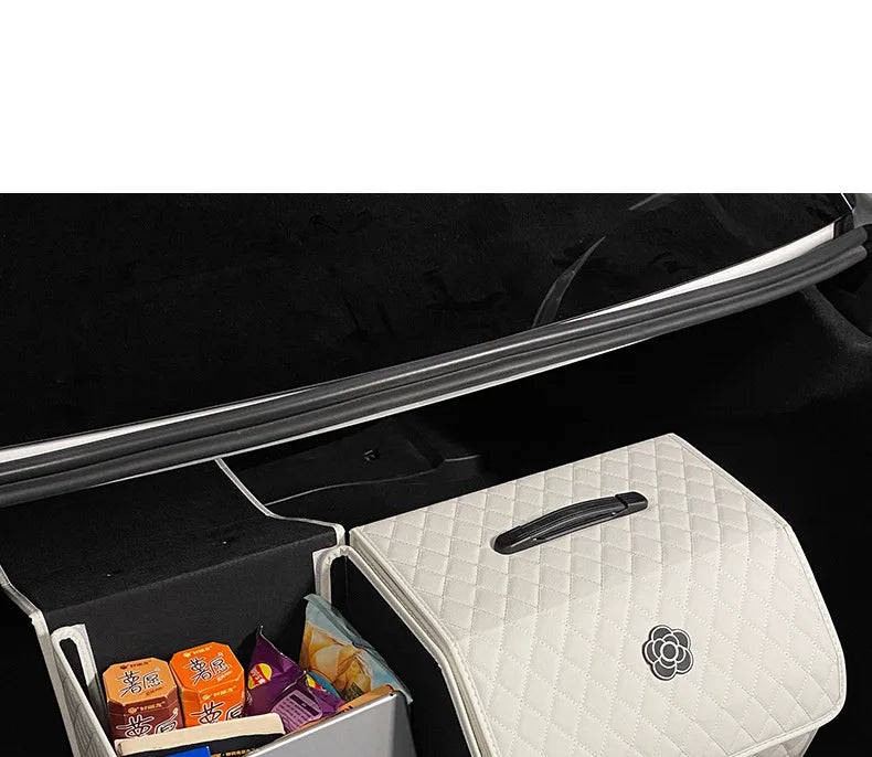 Car Trunk Organizer Durable Foldable Storage Box with Easy-Clean Compartments Versatile Interior Accessories for Car Organizati