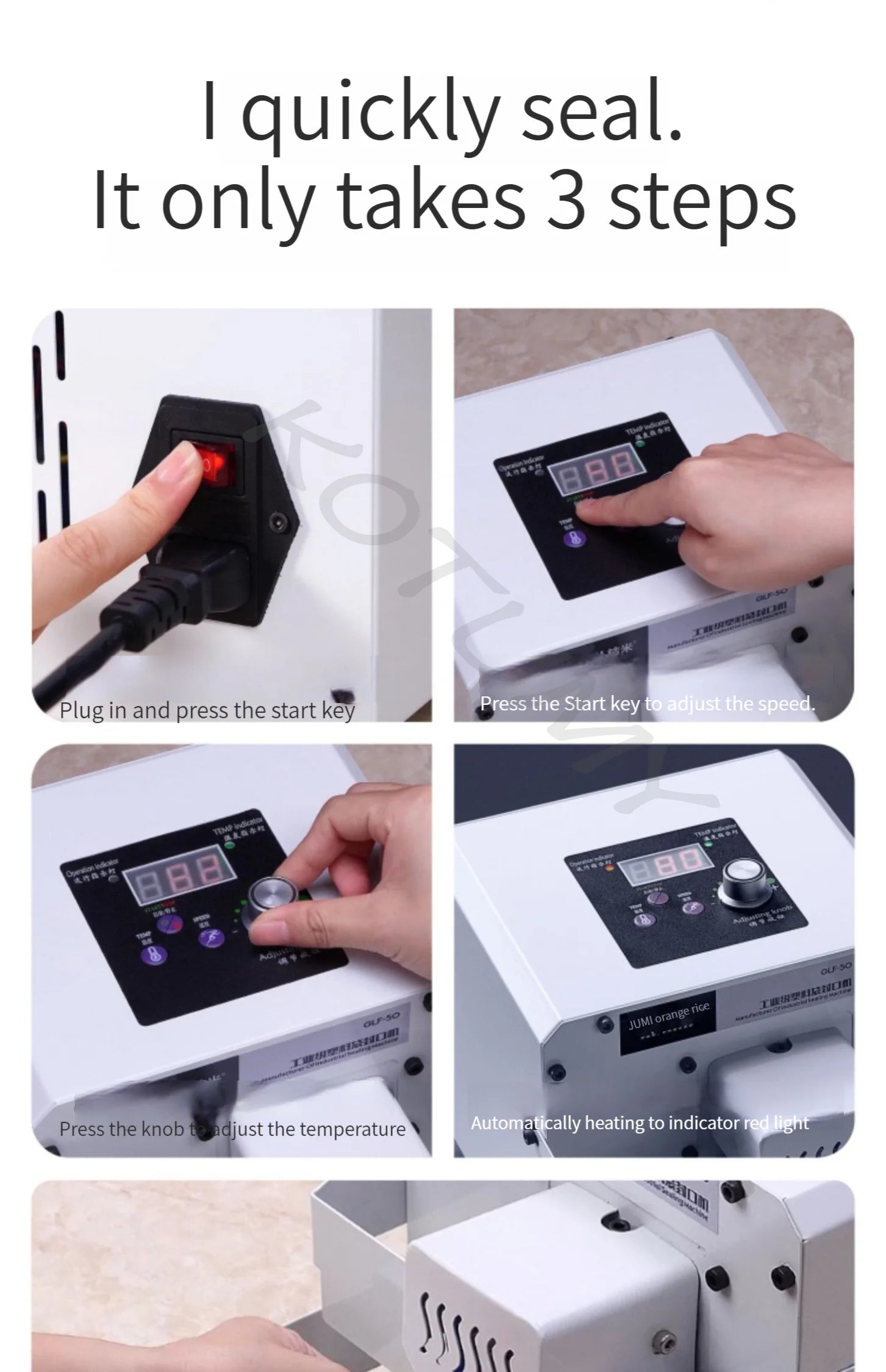 Handy Portable Bag Sealer Sealing Machine Aluminum Foil Composite Plastic Film PE Coated Paper Food Packaging