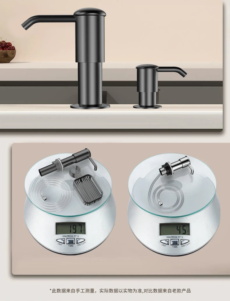 Soap Dispenser for Kitchen Sink, Kitchen Sink Soap Dispenser,Detergent Pumps Extension Tube kit, Under Sink Soap Dispenser Pump