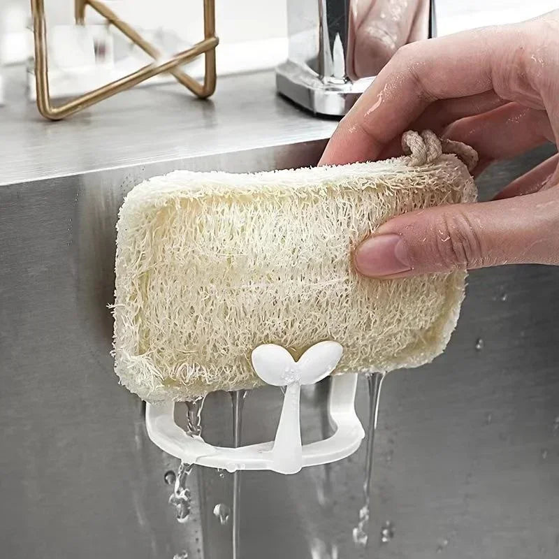 Multifunctional Kitchen Sink Organizer with Suction Cup Sponge Holder Scouring Pad Storage Rack Hook Home Supplies для кухни