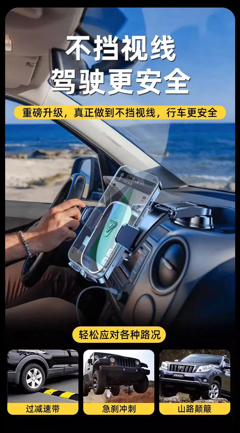 Car Phone Holder Super Stable Car Phone Mount Stand GPS for Car Dashboard Windscreen Air Vent Compatible with All Mobile Phone