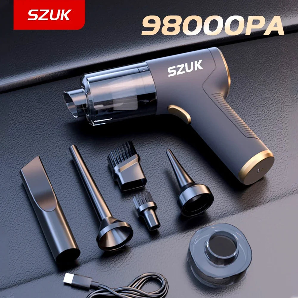 SZUK Mini Wireless Portable Car Mini Vacuum cleaner, High Suction 98000PA,Long Battery, Portable & Easy Clean Cleaning Appliance