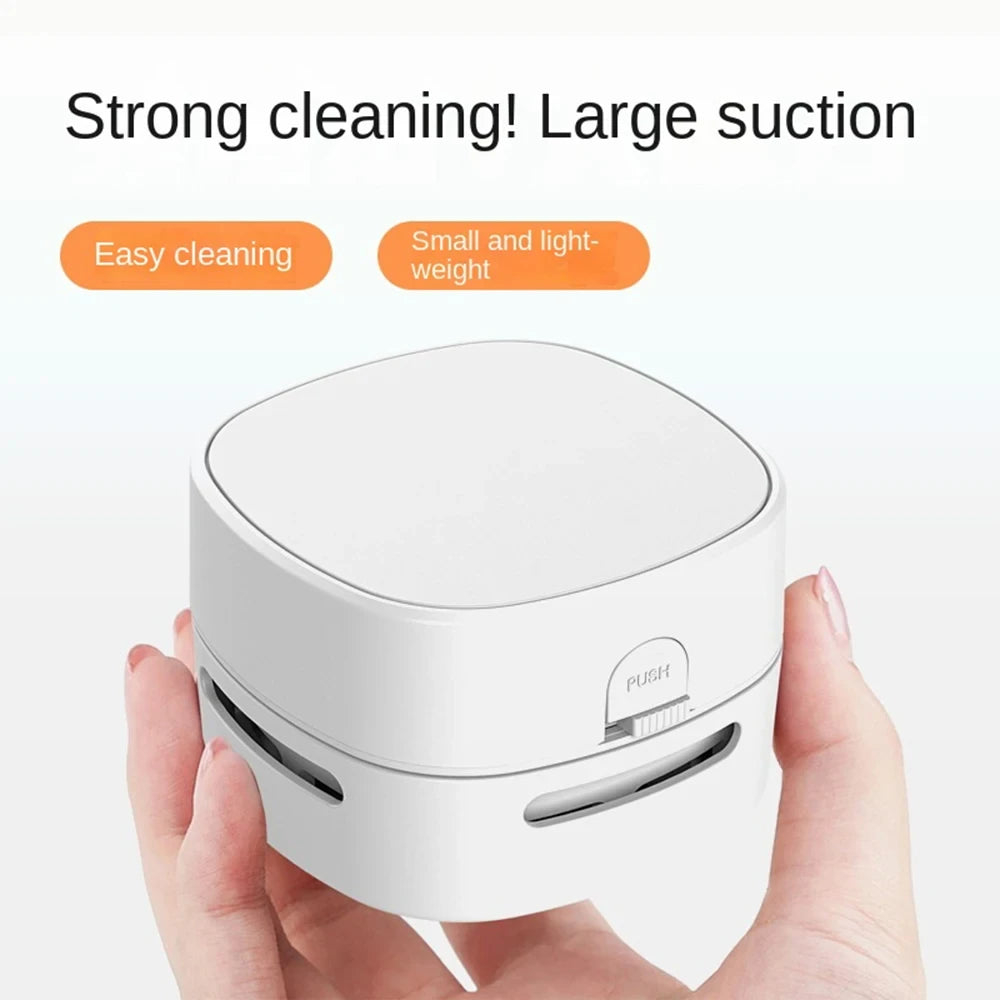 Mini Desktop Vacuum Cleaner Powerful USB Rechargeable High Suction Crumb Vacuum Detachable Design for Home Office Car