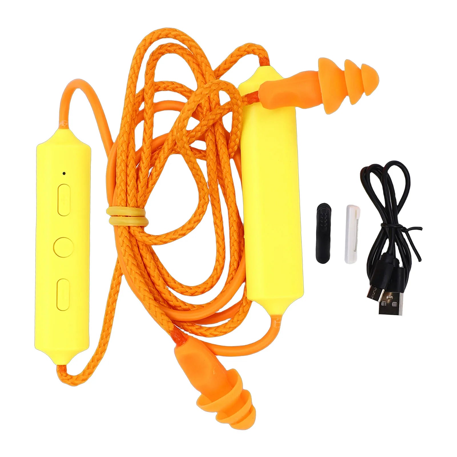 Bluetooth Earplug Headphone 29dB Noise Reduction IPX5 Water Proof Rechargeable Neckband Earbuds for Construction Site Workshop