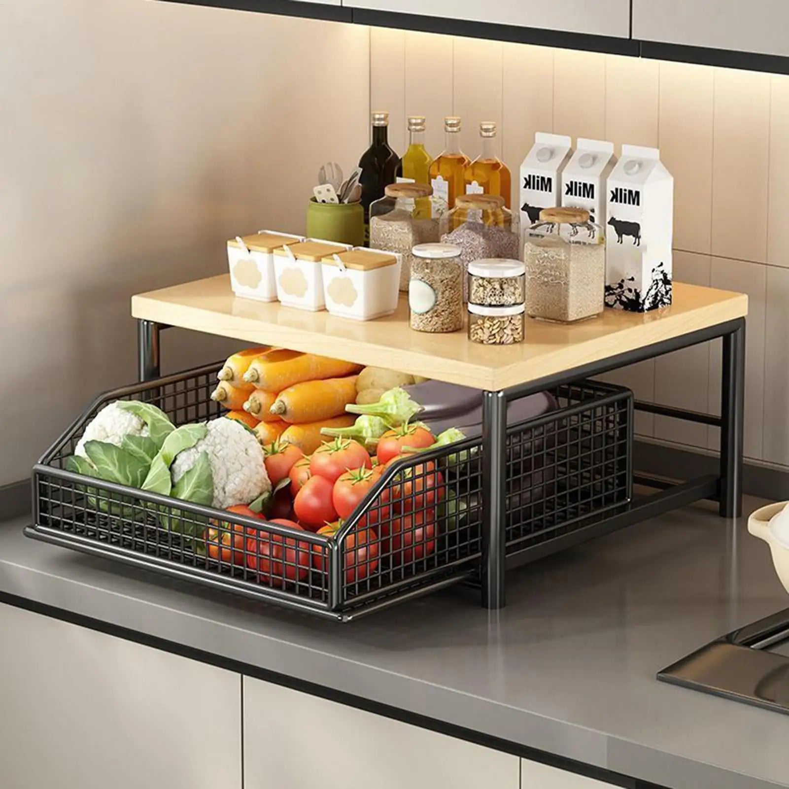 Kitchen Countertop Organizer Multi-Use Shelf for Microwave Spices Coffee Machine & Printer Kitchen accessories