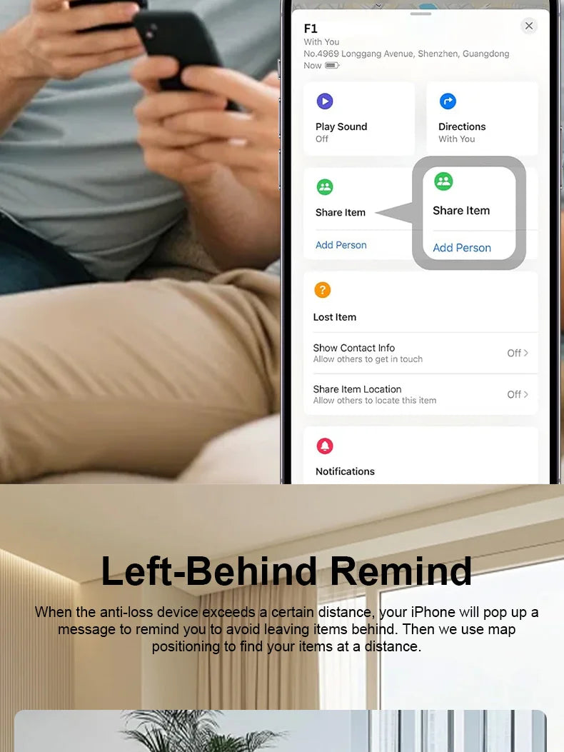 Smart Tag Bluetooth GPS Tracker For iOS Find My App Anti-Lost Security Locator Sound Locate Alarm Reminder Key Finder