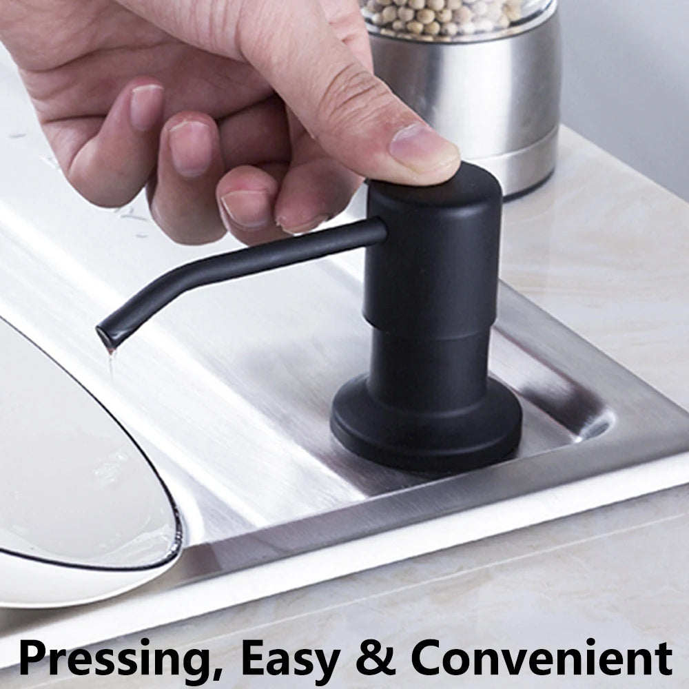 Dispenser Soap Bathroom Accessories 300cc Soap Shampoo Dispenser Kitchen Dishwashing Liquid Soap Pump Dispenser Stainless Steel