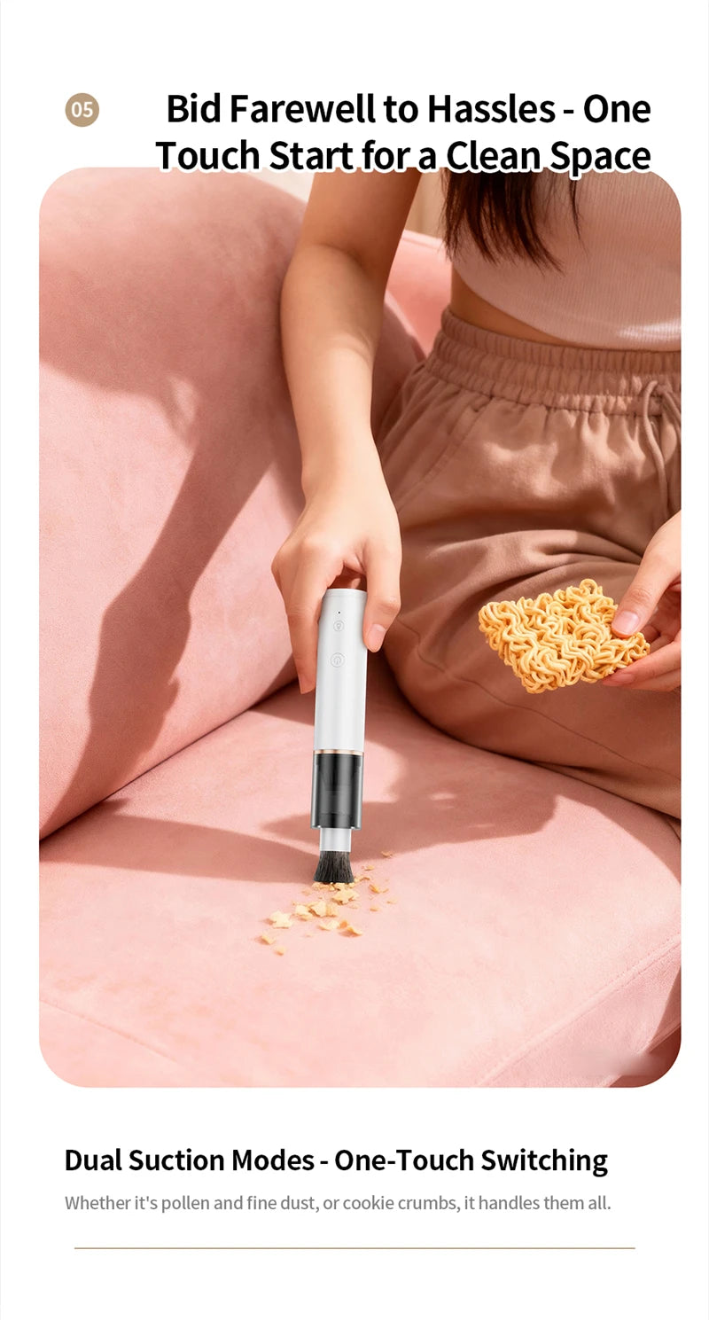 2026 New Small Mini Vacuum Cleaner Portable, Powerful, Durable Handheld, Wireless Desktop Cleaning, Keyboard, Piano Cleaner