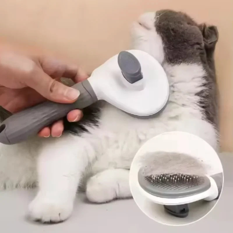 Pet Hair Remover Comb One Click Self Cleaning Brush for Dogs Cats Grooming Tool Effectively Remove Loose Floating Fur Shedding