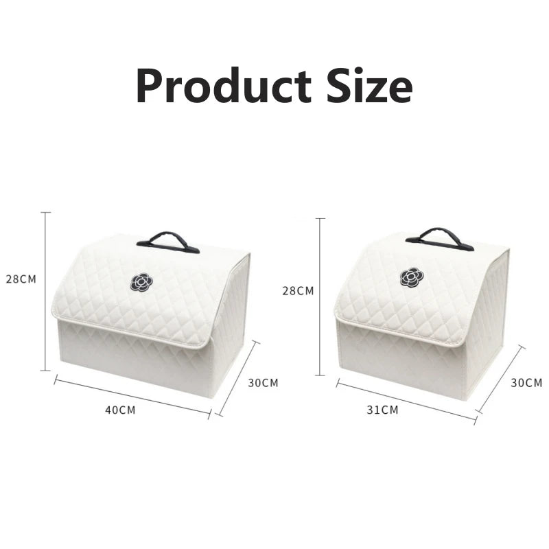 Car Trunk Organizer Durable Foldable Storage Box with Easy-Clean Compartments Versatile Interior Accessories for Car Organizati