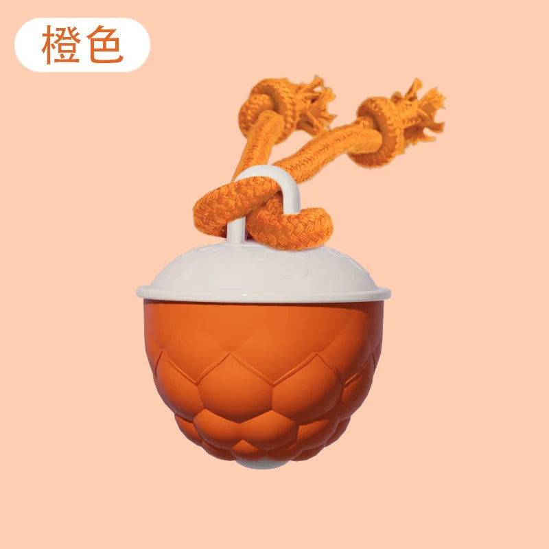 Intelligent rolling interactive dog toy ball Automatically moves and can emit barking sounds Puppy Chew Toys Knot Rope